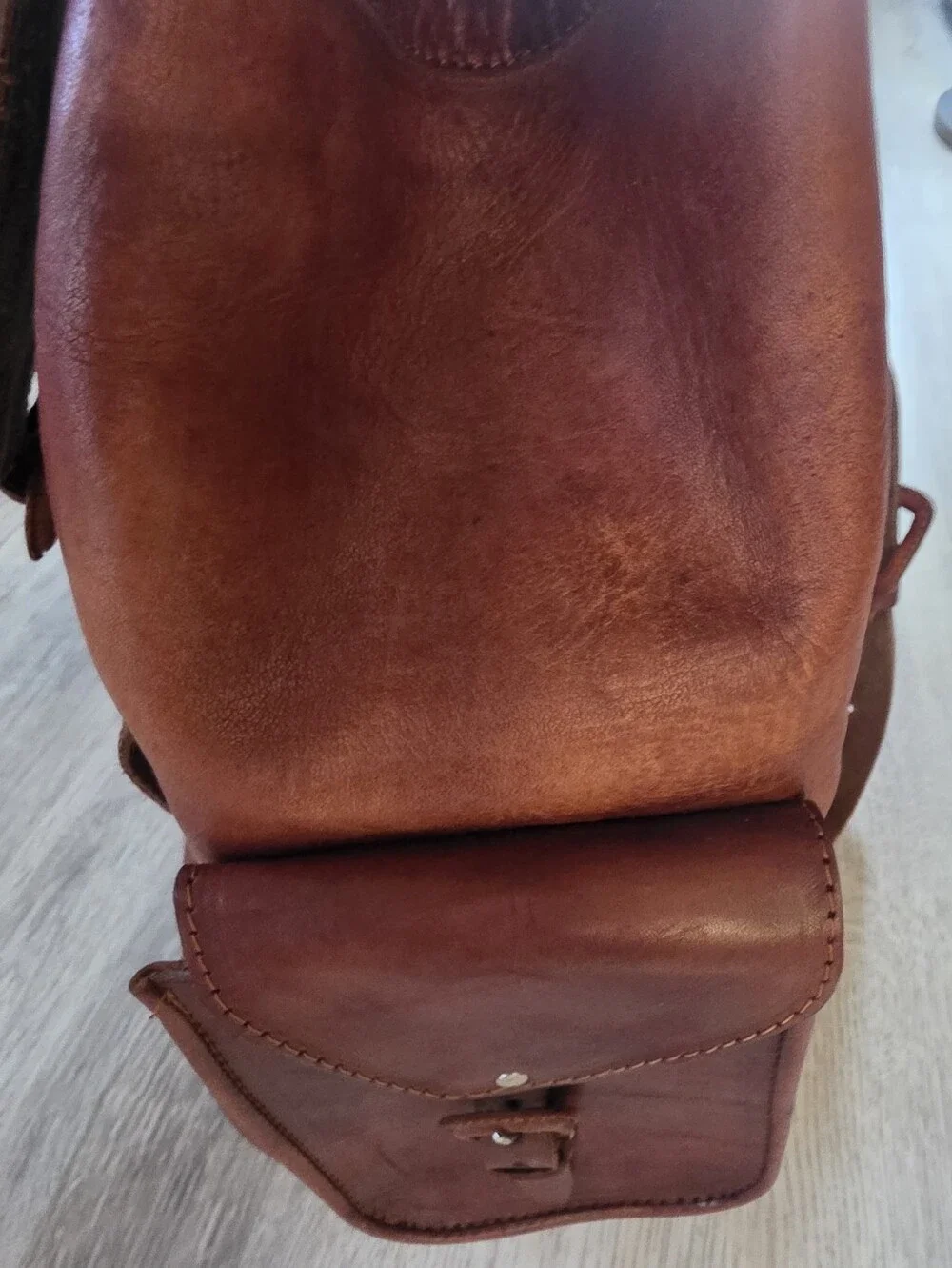 X-Large All Tan Mexican LEATHER Cargo Backpack 🎒